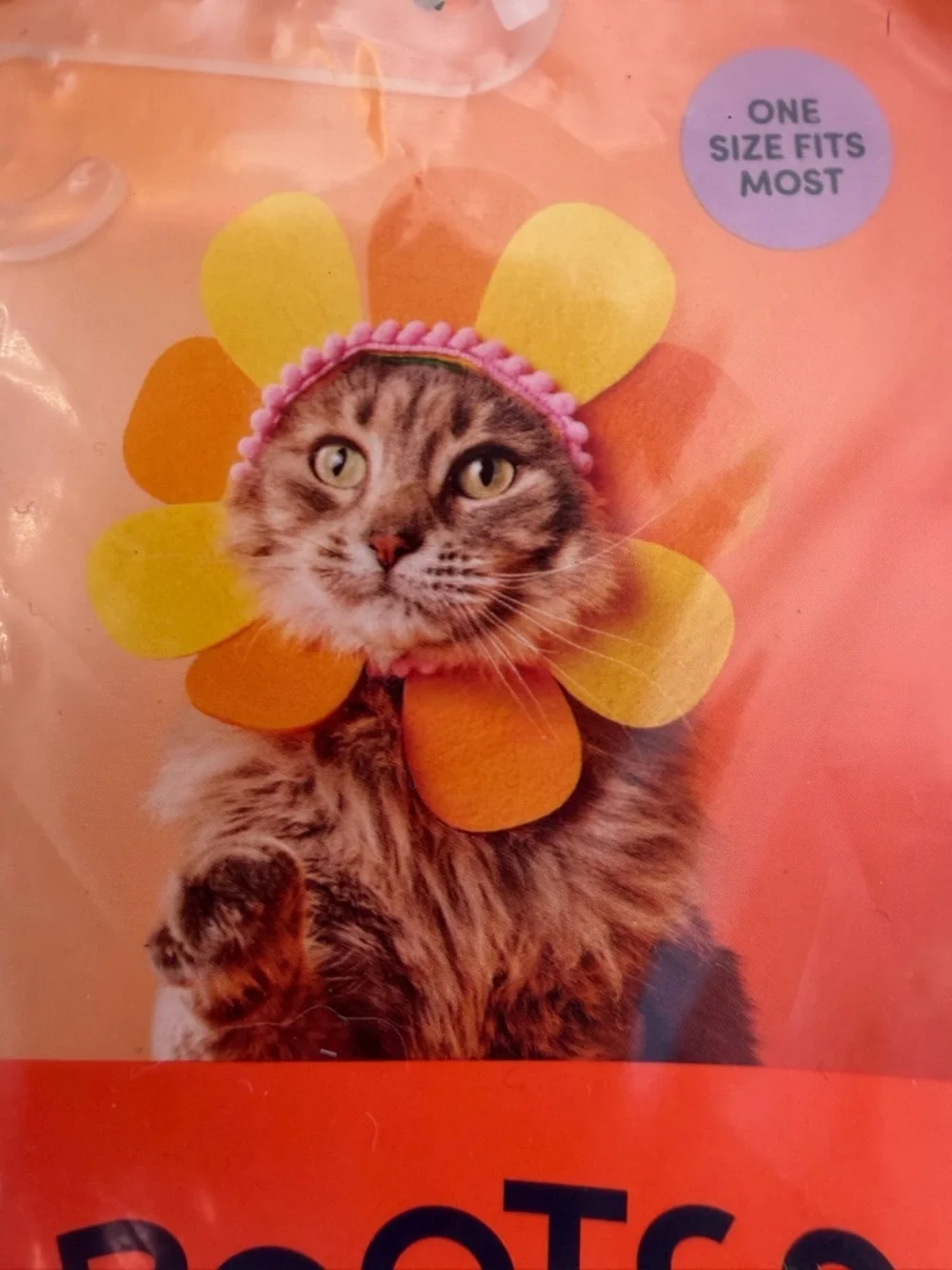 Boots & Barkley Floral Cat Headpiece with Orange and Yellow Petals
